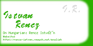 istvan rencz business card